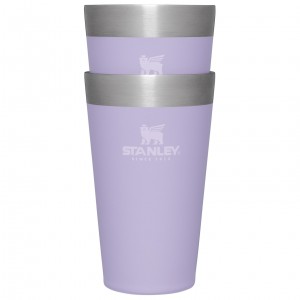 Stanley Adventure Stacking Stainless Steel Beer Pint | 2 Pack | 16oz Tumbler Lavender | VC7548632