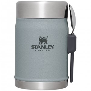 Stanley Classic Legendary Insulated Food Jar + Spork | 14 OZ Hammertone Silver | RG2305867