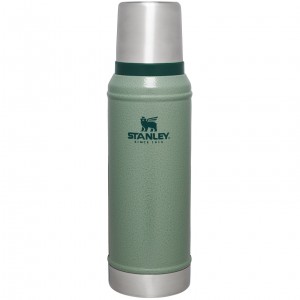 Stanley Classic Legendary Vacuum Insulated Bottle | 1.0 QT Hammertone Green | UC9047531