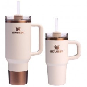 Stanley The Holiday Quencher H2.0 Samesies Sip Set | 40 OZ & 14 OZ Gilded Sugar | 40oz./14oz. | QL5763481