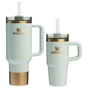 Stanley The Holiday Quencher H2.0 Samesies Sip Set | 40 OZ & 14 OZ Gilded Celadon | 40oz./14oz. | UR5419873