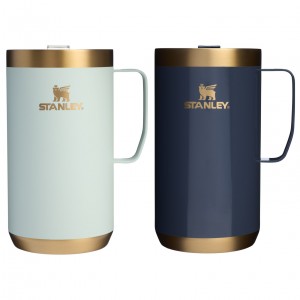 Stanley The Holiday Stay Hot Camp Mug Set | 24 OZ Gilded Celadon/Twilight | CE6540978