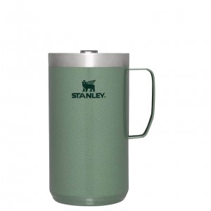 Stanley The Stay-Hot Camp Mug | 24 OZ Hammertone Green | LW2104957