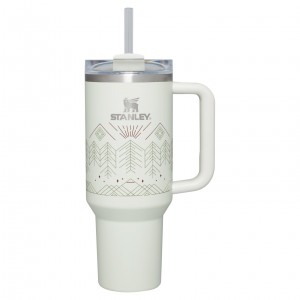 Stanley Winterscape Quencher H2.0 FlowState™ Tumbler | 40 OZ Pale Stone Winterscape | XJ1698403