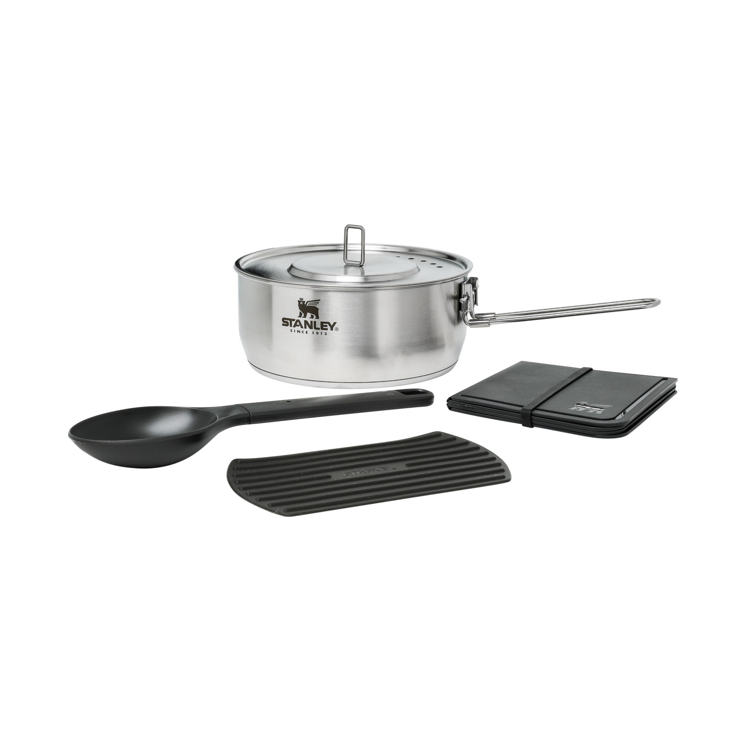 Stanley Adventure Even-Heat Pot Set | 1.9 QT Camping Cook Set Stainless | PU6357028