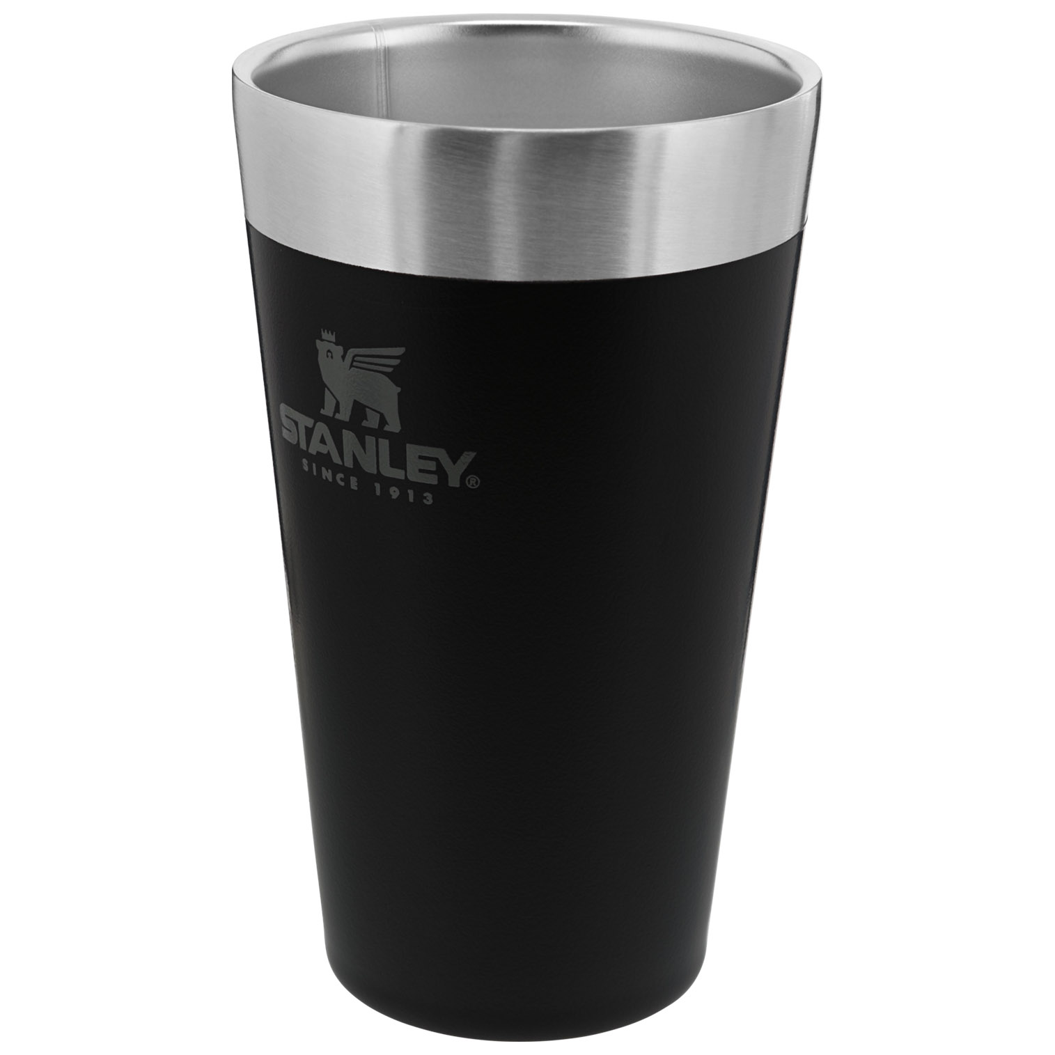 Stanley Adventure Stacking Stainless Steel Beer Pint | 16oz Tumbler Matte Black | PW0356179