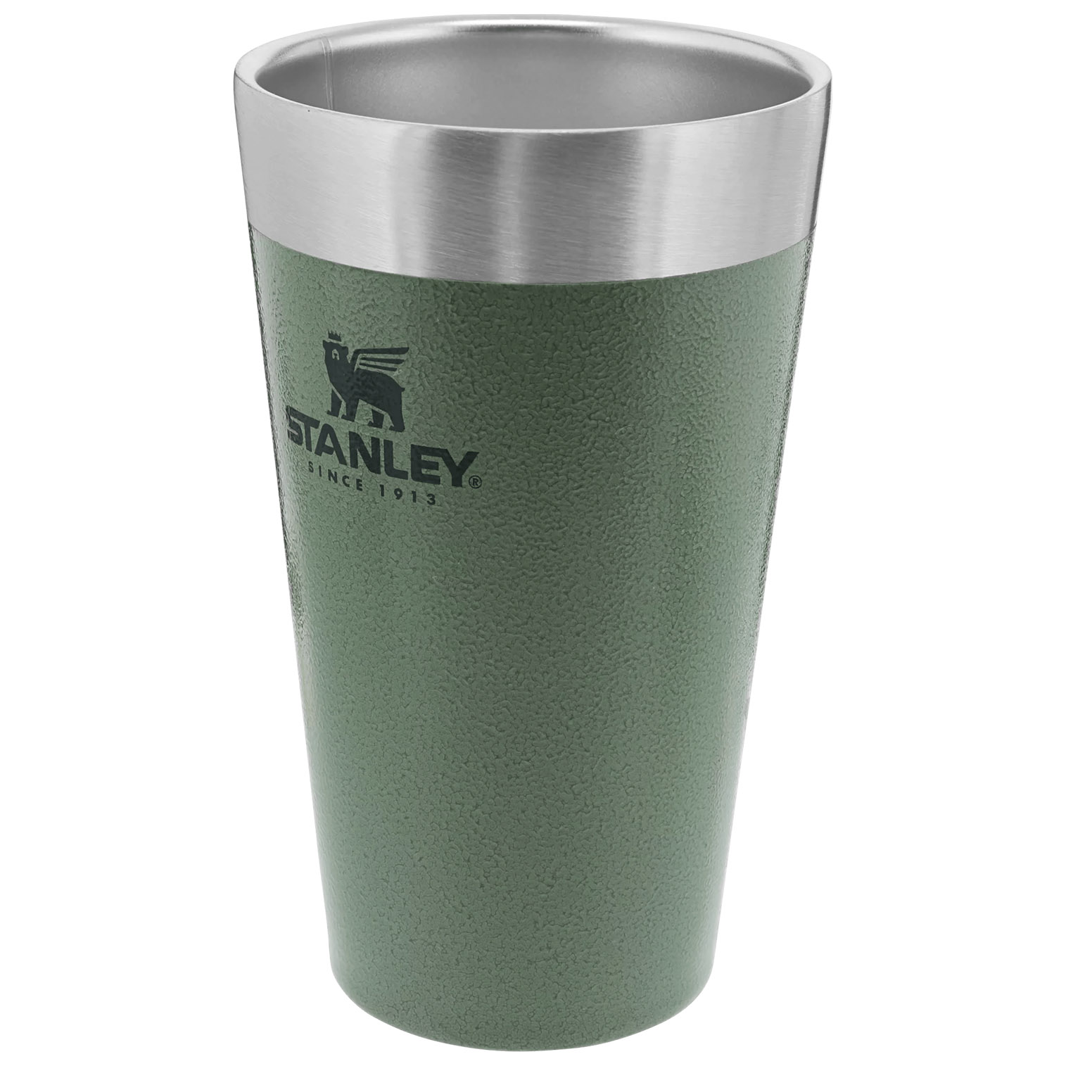 Stanley Adventure Stacking Stainless Steel Beer Pint | 16oz Tumbler Hammertone Green | SY0731482