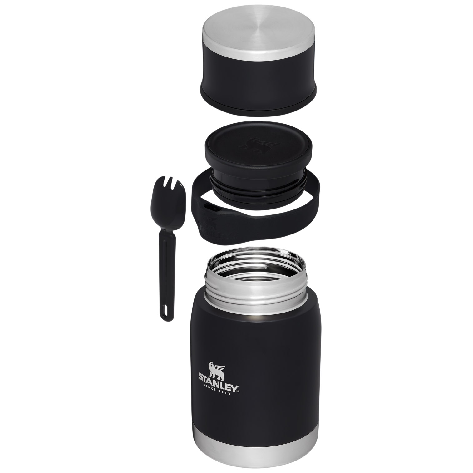 Stanley Adventure To-Go Food Jar + Spork | 24 OZ Black Glow | BN2793456