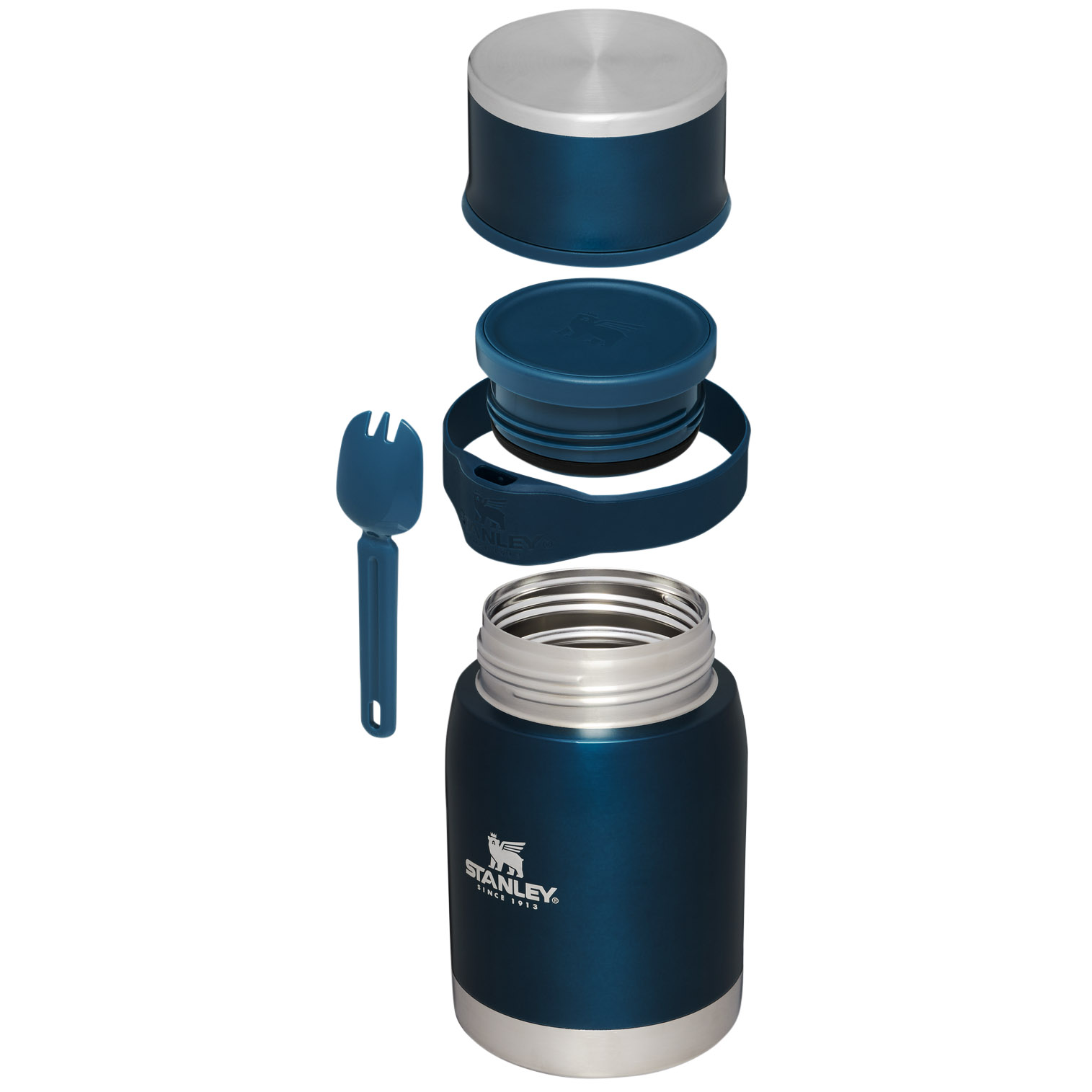 Stanley Adventure To-Go Food Jar + Spork | 24 OZ Blue Glow | CG6508497