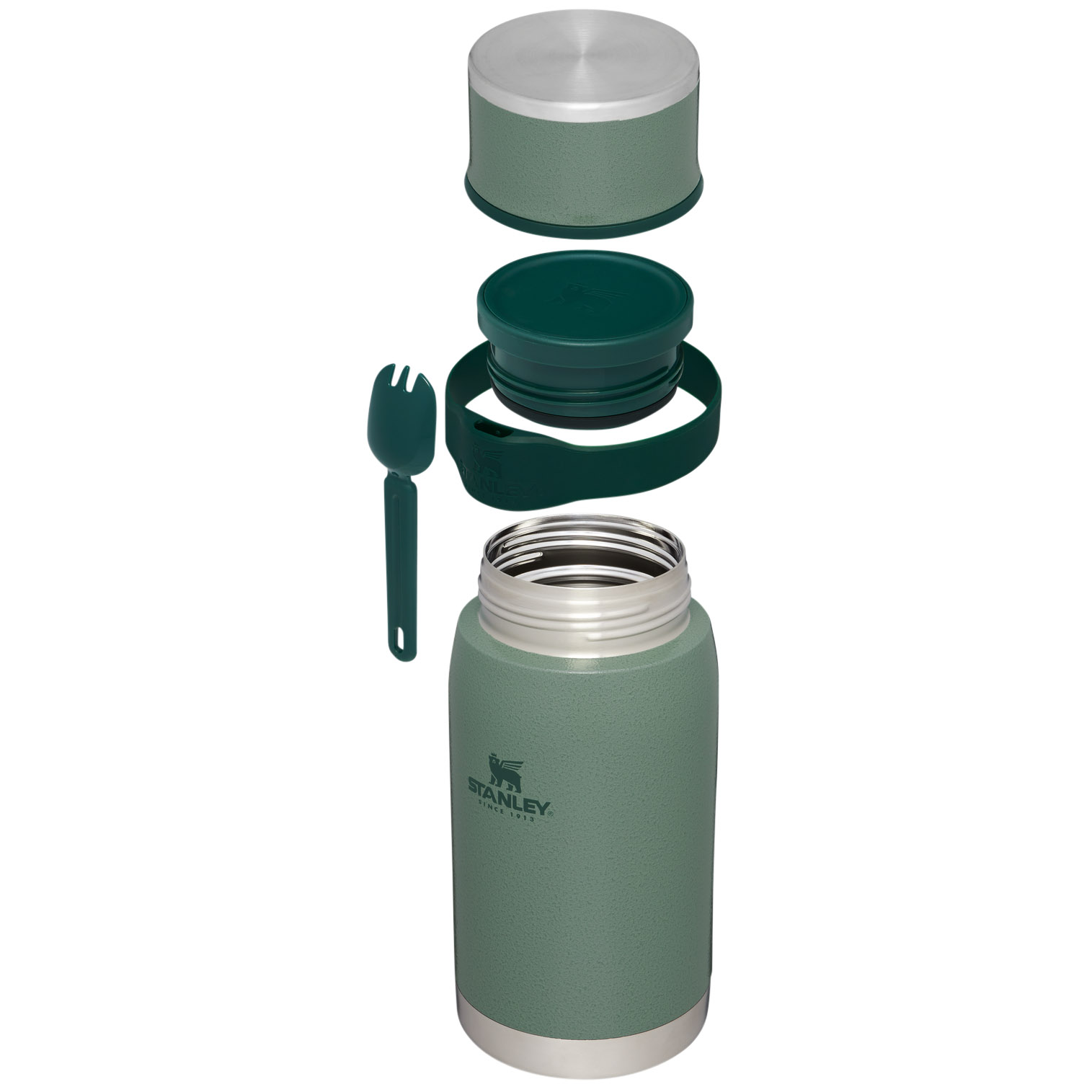 Stanley Adventure To-Go Food Jar + Spork | 36 OZ Hammertone Green | IN3081279