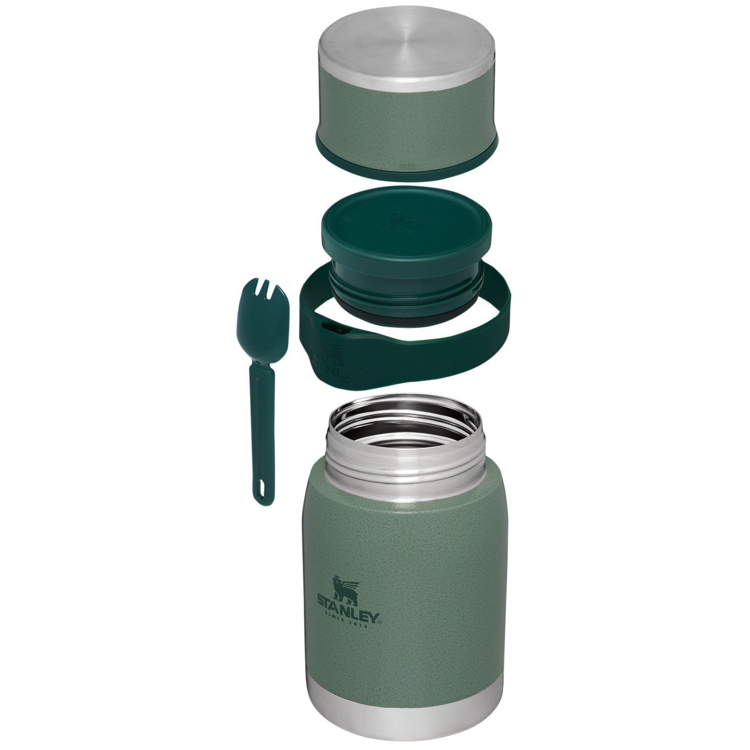 Stanley Adventure To-Go Food Jar + Spork | 24 OZ Hammertone Green | LU6482105