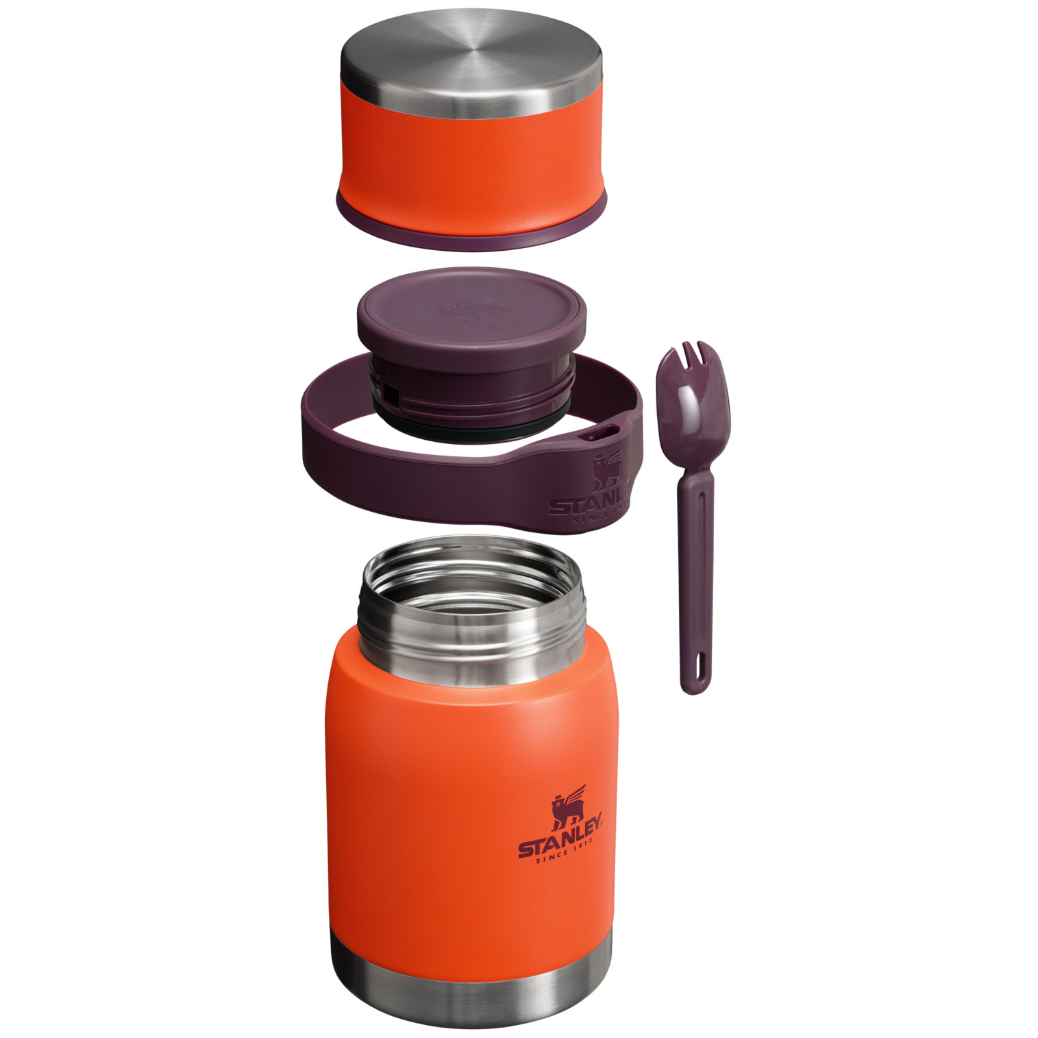 Stanley Adventure To-Go Food Jar + Spork | 24 OZ Tigerlily Plum | FG5246918