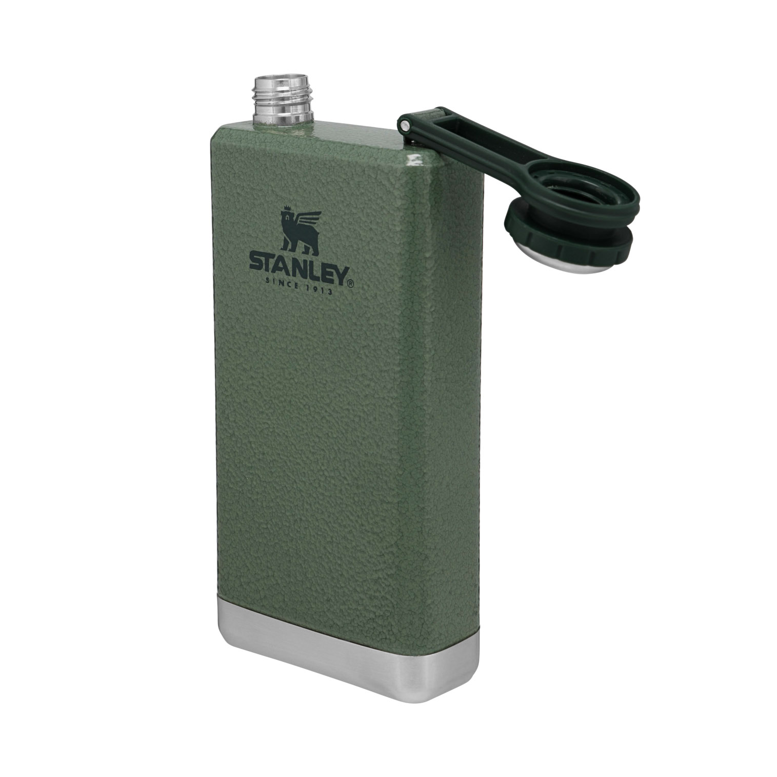 Stanley Classic Hip Flask | 8oz Vacuum Insulated Hammertone Green | RT0358169