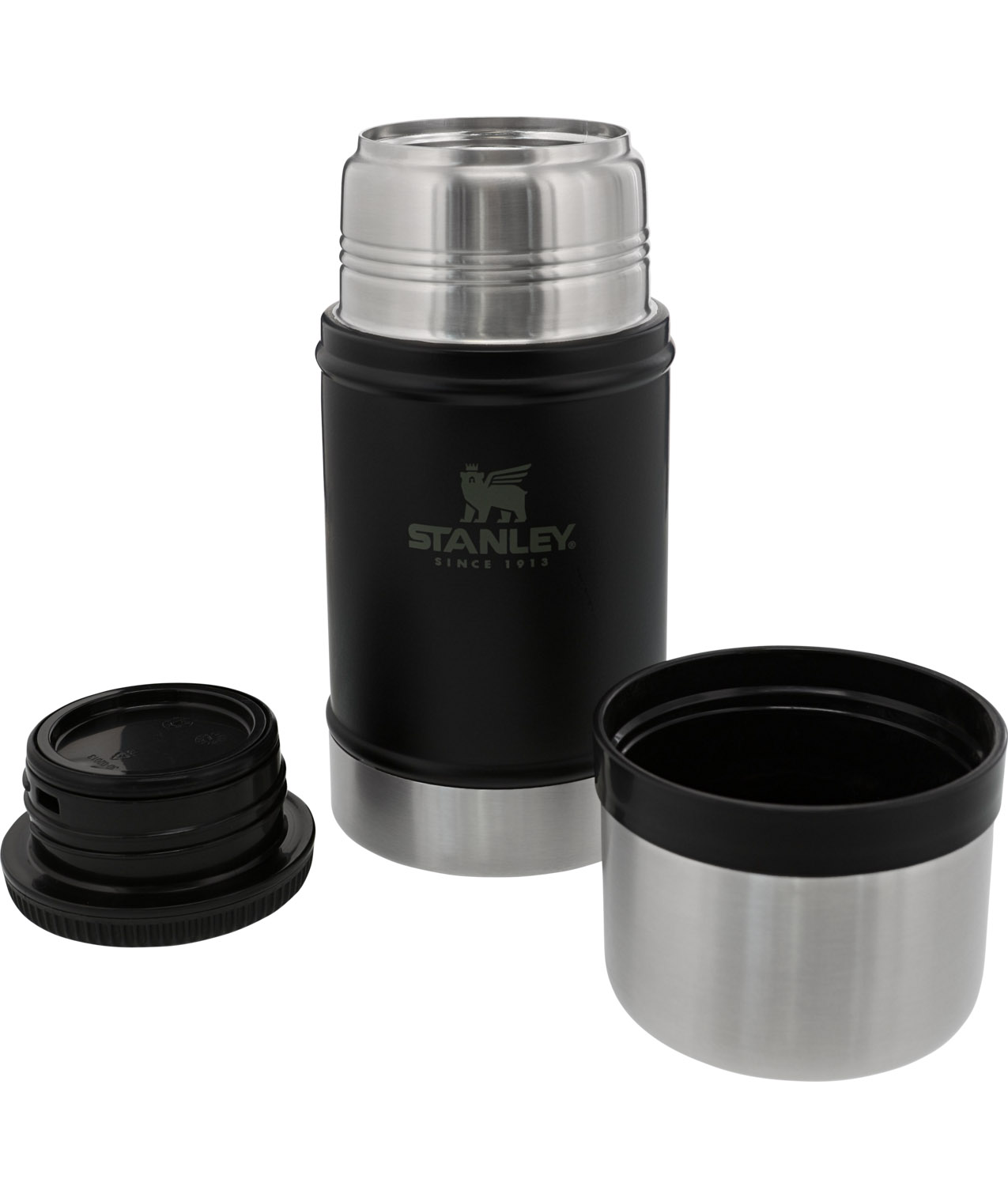 Stanley Classic Legendary Insulated Food Jar + Storage | 24oz Matte Black | XK6231874