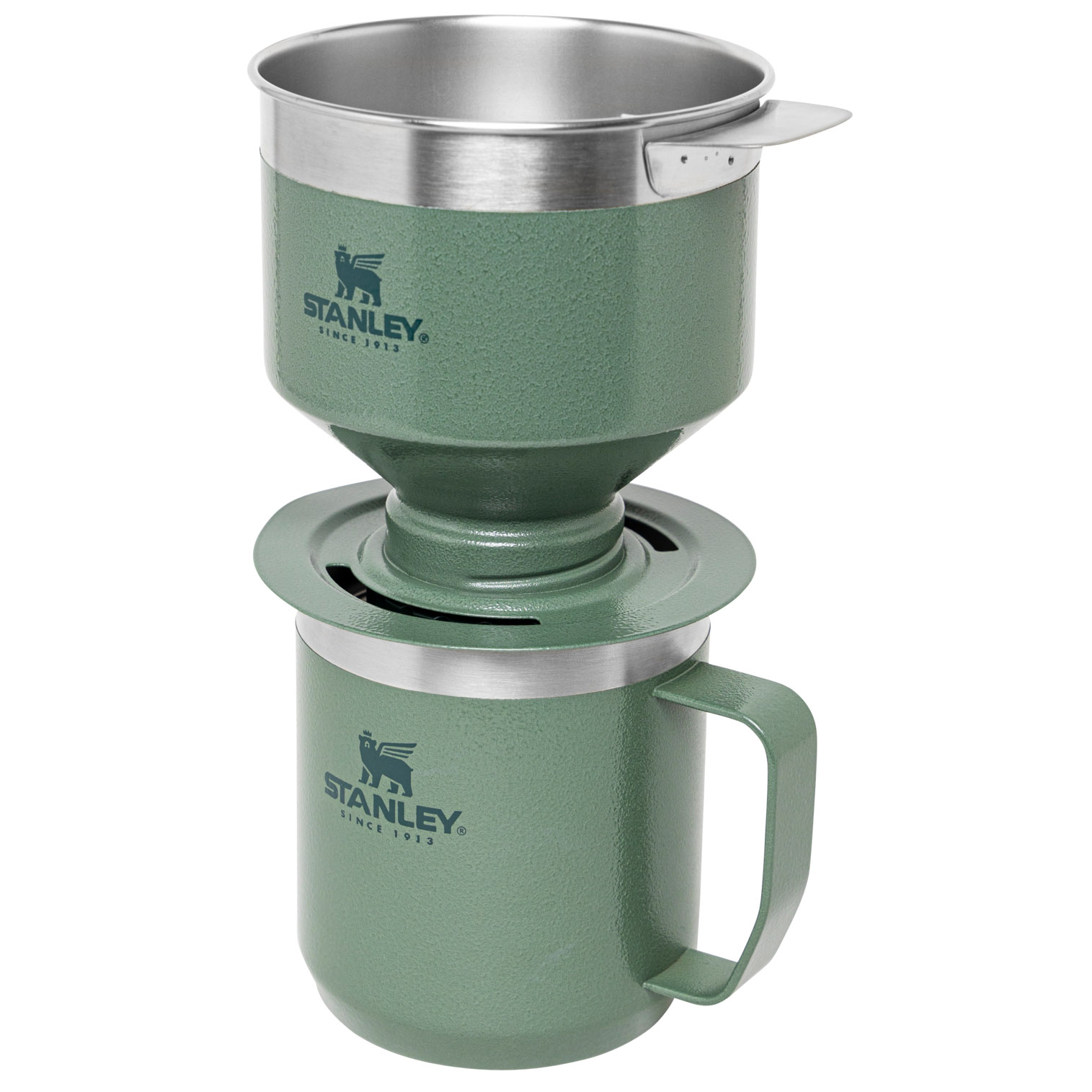 Stanley Classic Perfect-Brew Pour Over Set | Camp Coffee Maker Hammertone Green | IV3170249