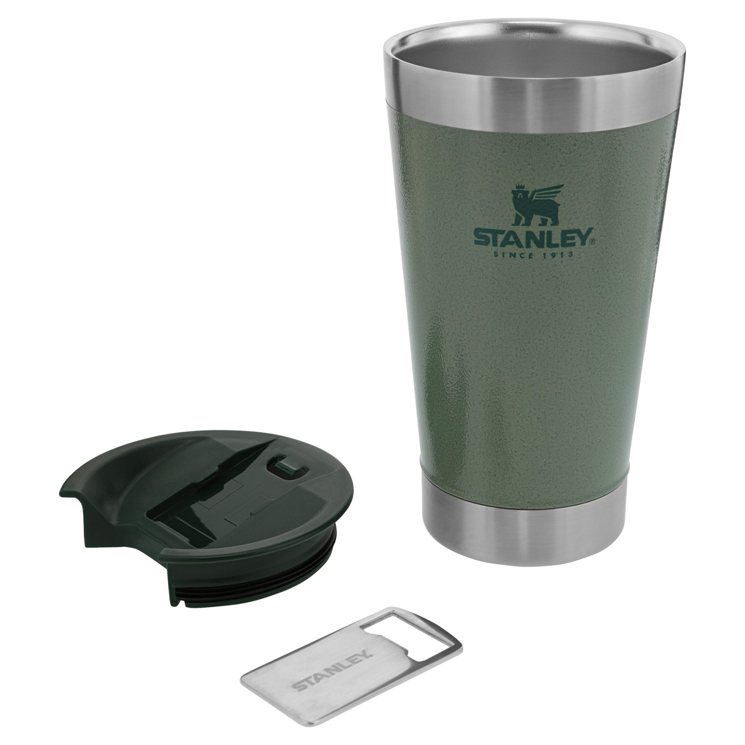 Stanley Classic Stay Chill Insulated Beer Pint | 16oz Tumbler Hammertone Green | HT7430156