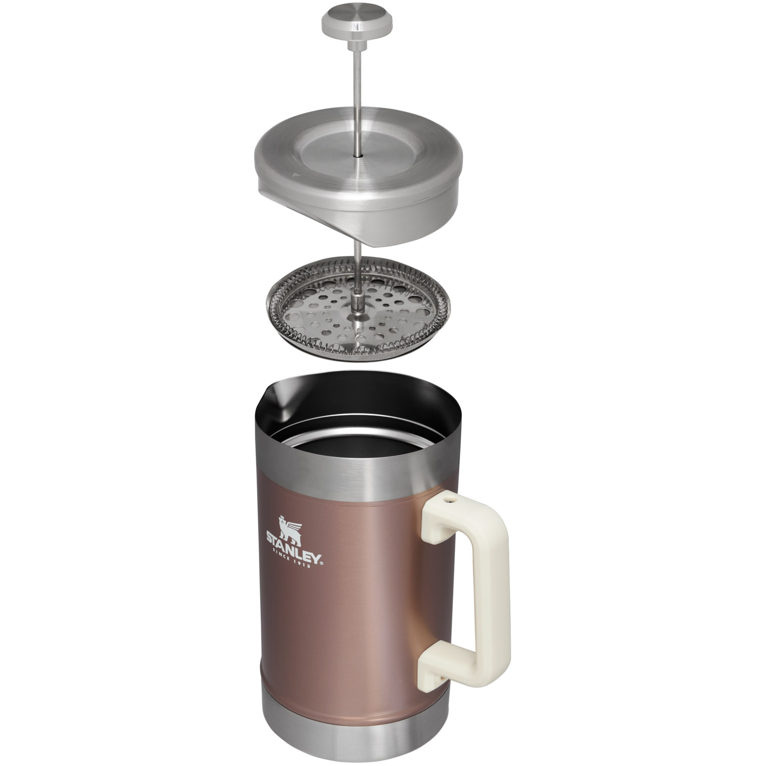 Stanley Classic Stay Hot French Coffee Press | 48oz Rose Quartz Glow | PD1273890