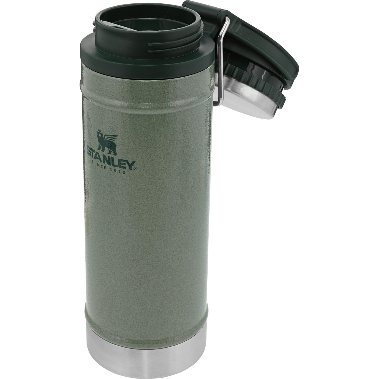 Stanley Coffee Mug w/ Integrated French Press | 16 oz Hammertone Green | WY3427896