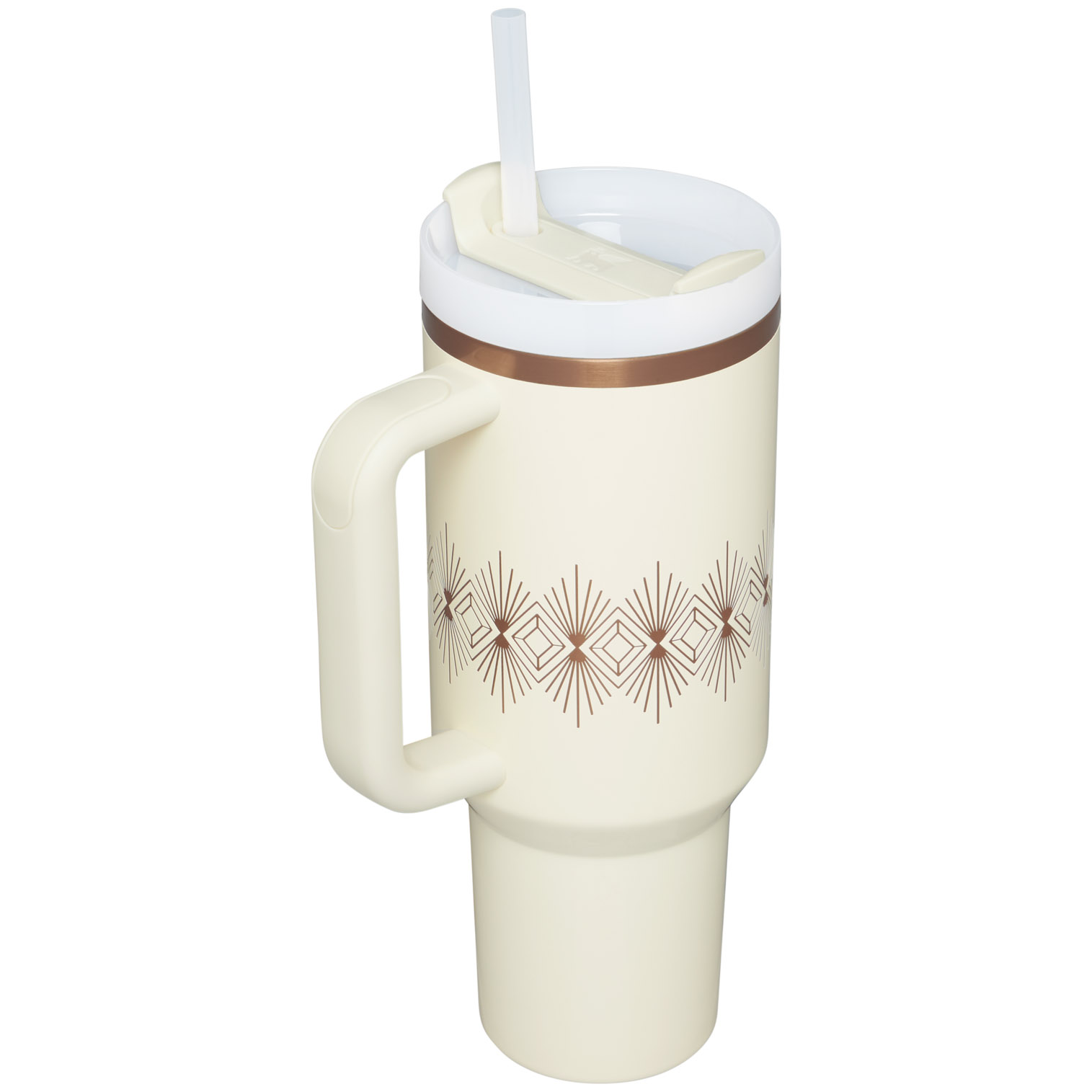 Stanley Deco Collection Quencher H2.0 FlowState™ Tumbler | 40 OZ Cream Gloss Deco | DW3819420