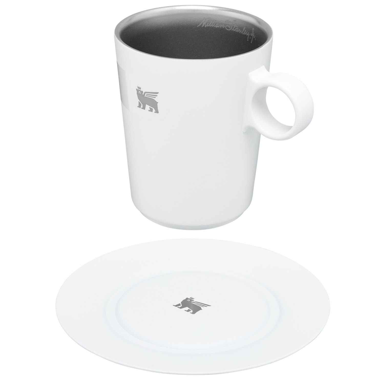 Stanley The DayBreak Café Latte Cup & Stillness Saucer | 10.6OZ Insulated Coffee Mug Pale Stone | FT3679825