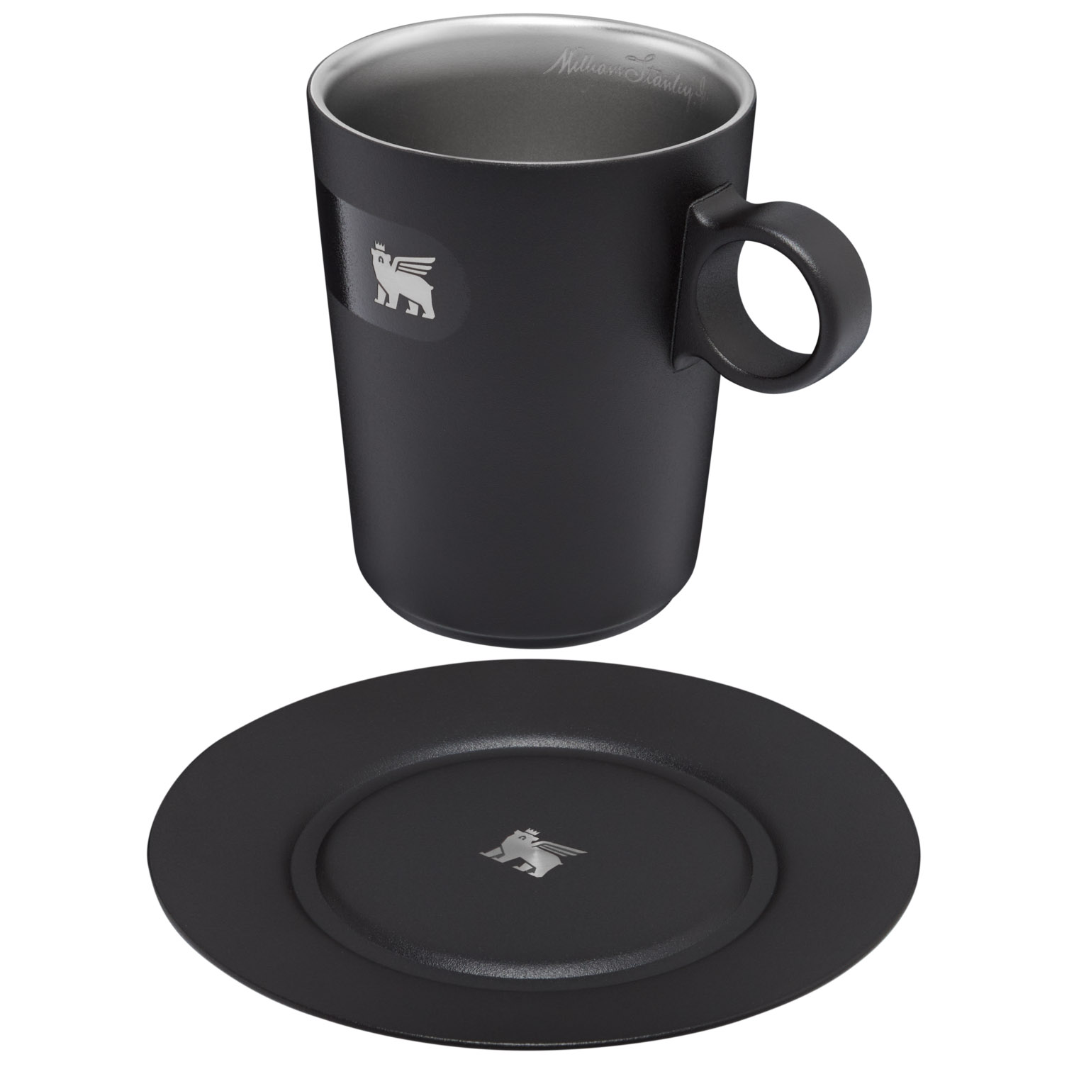 Stanley The DayBreak Café Latte Cup & Stillness Saucer | 10.6OZ Insulated Coffee Mug Matte Black | IW0495123