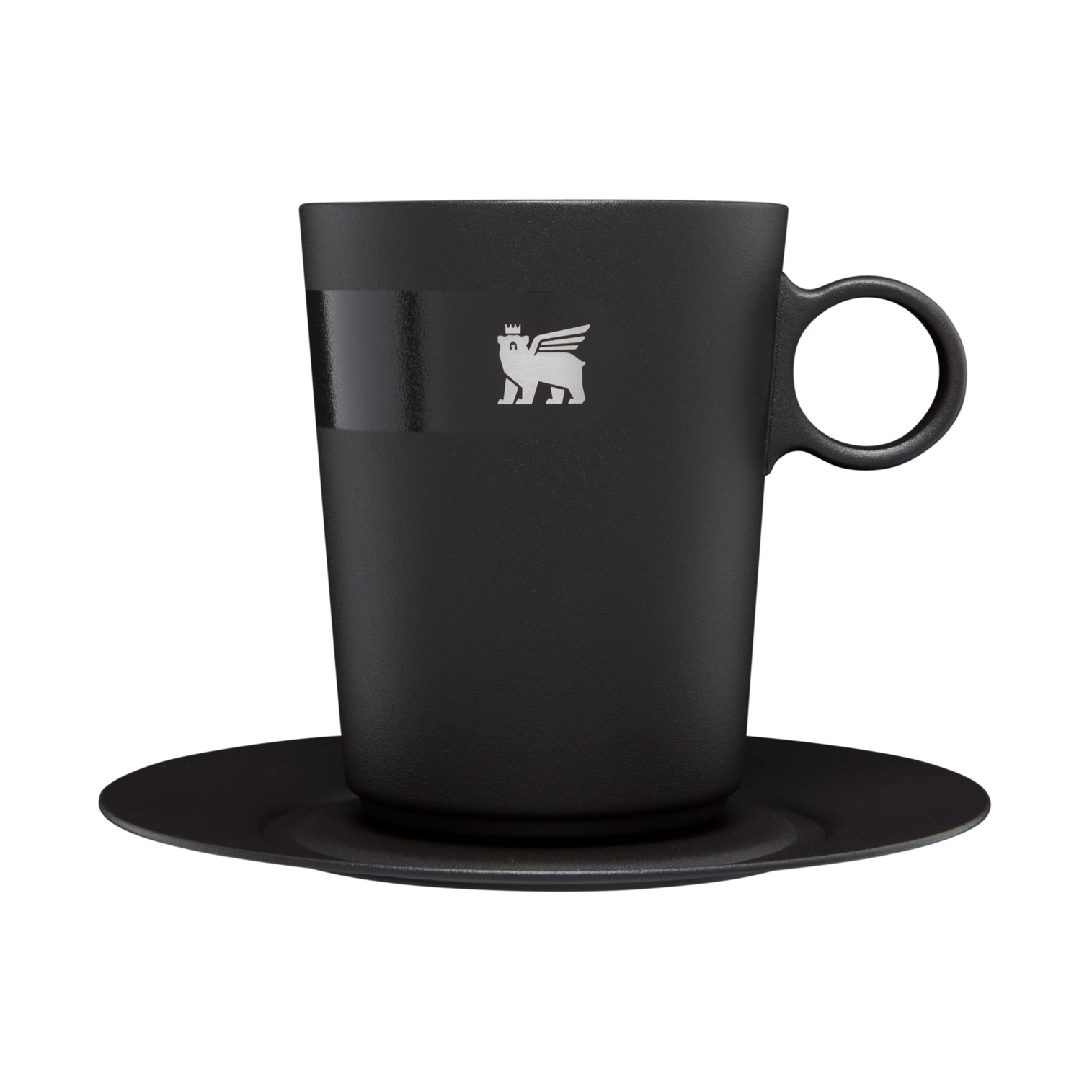 Stanley The DayBreak Café Latte Cup & Stillness Saucer | 10.6OZ Insulated Coffee Mug Matte Black | IW0495123