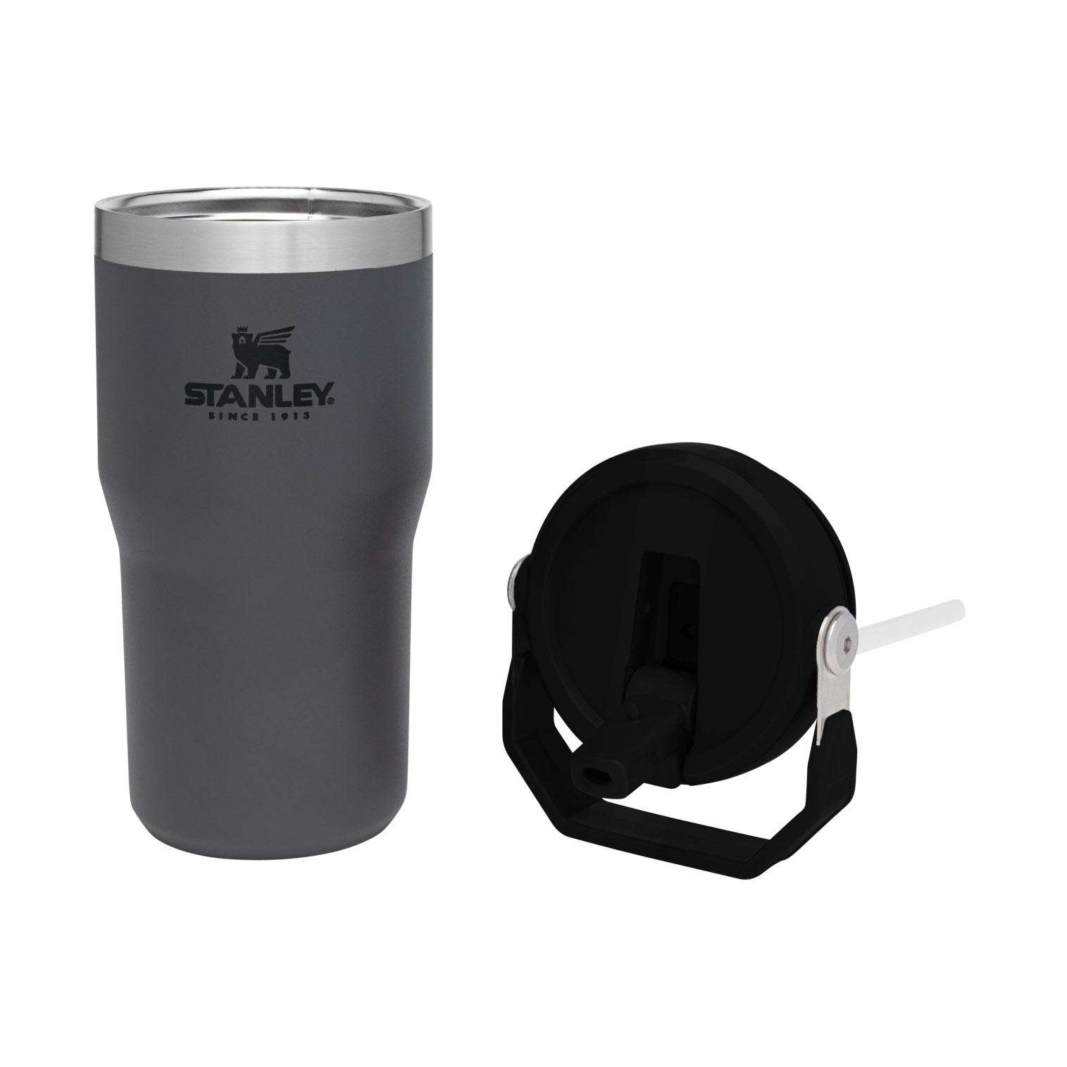 Stanley The IceFlow Flip Straw Tumbler | 20 OZ | Insulated Water Bottle Charcoal | QS2945168