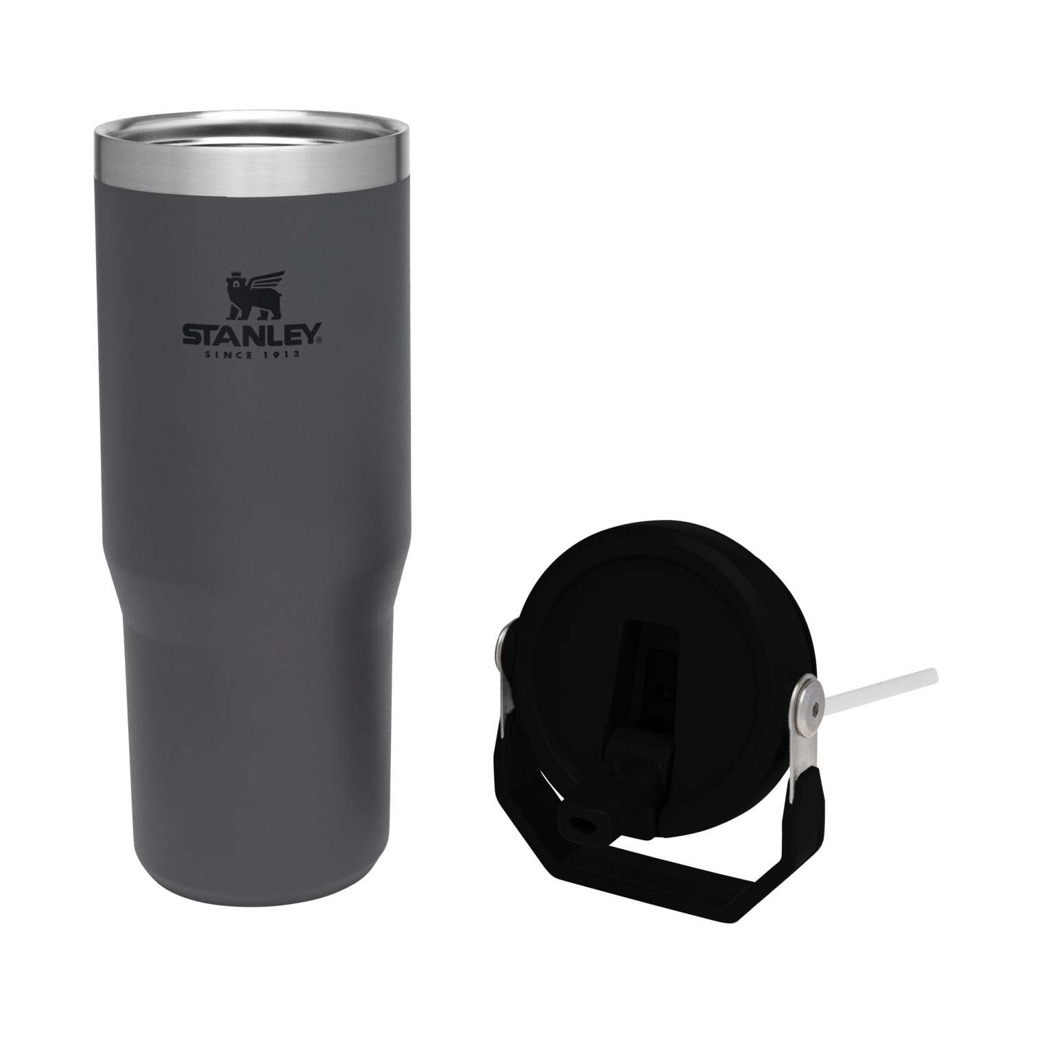 Stanley The IceFlow Flip Straw Tumbler | 30 OZ | Insulated Water Charcoal | LC1986042