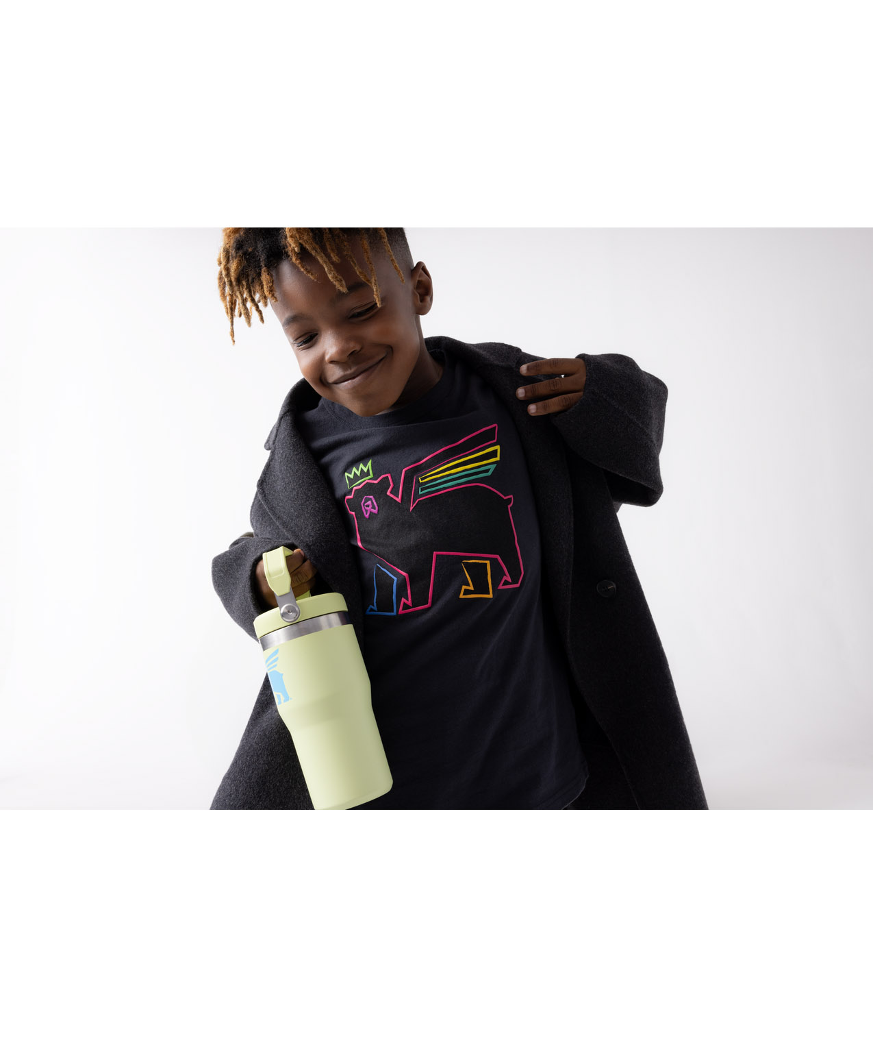 Stanley The Kids Neon Bear Tee Black | TN4276918