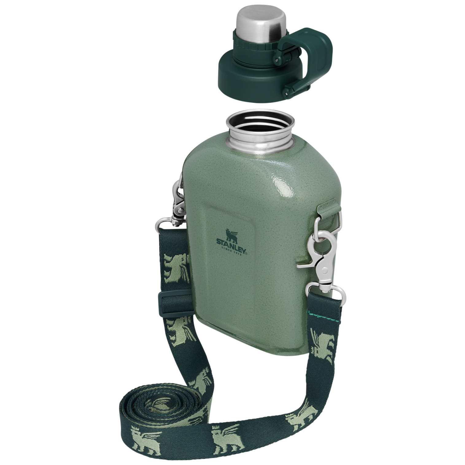 Stanley The Legendary Classic Insulated Canteen | 1.1QT Hammertone Green | TS4578326