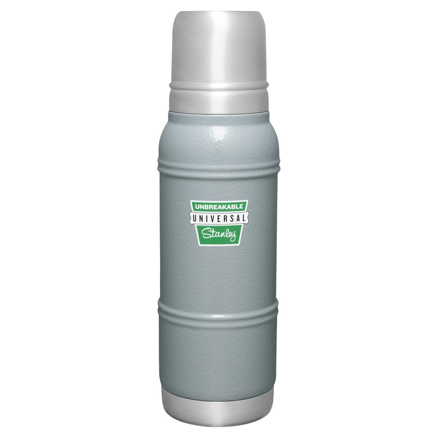 Stanley The Milestones Thermal Bottle | 1.1 QT | Vacuum Sealed, Double Wall 1960 Hammertone Silver | UH0832419