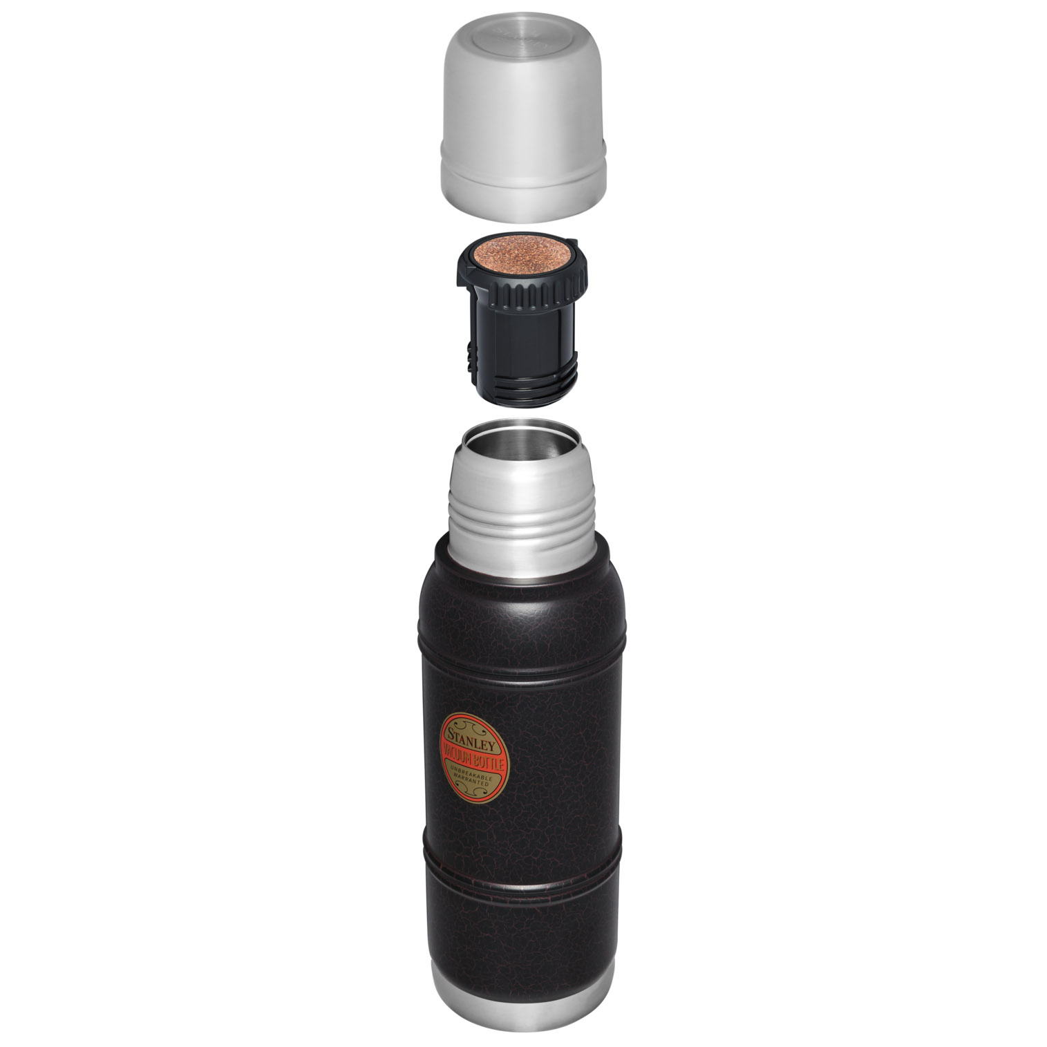 Stanley The Milestones Thermal Bottle | 1.1 QT | Vacuum Sealed, Double Wall 1920 Black Patina | QN6839057