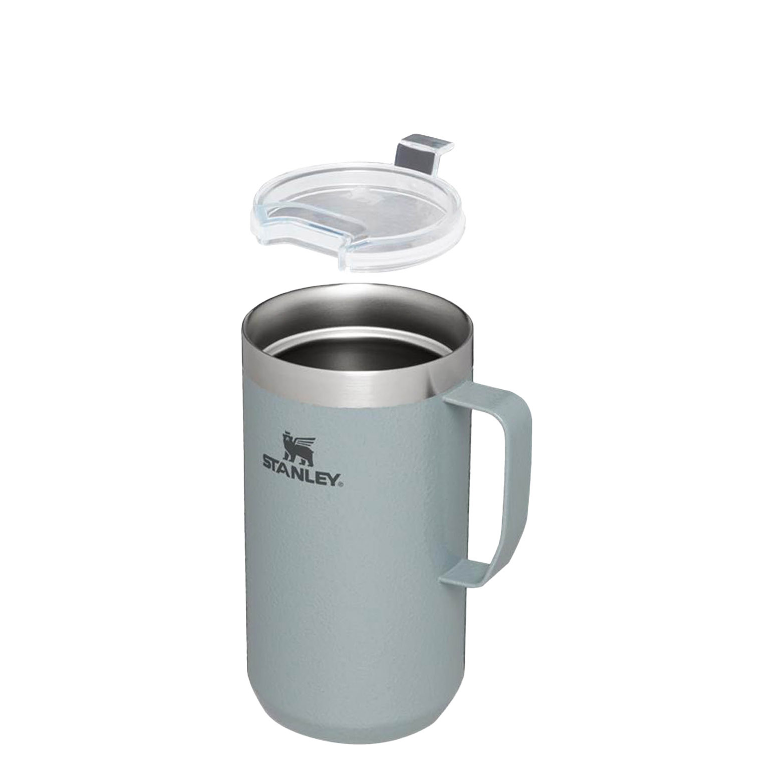 Stanley The Stay-Hot Camp Mug | 24 OZ Hammertone Silver | MT8705213